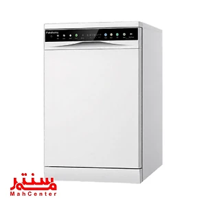 نمای نیم رخ ماشین ظرفشویی ۱۵ نفره پاکشوما سری Fountain مدل F54 - سفید